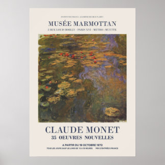 Claude Monet Ausstellung Werbung für eine Kunstau Poster