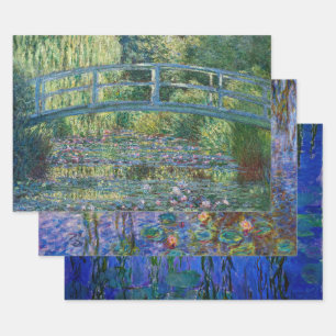 Claude Monet - Auswahl der Meisterwerke der Wasser Geschenkpapier Set