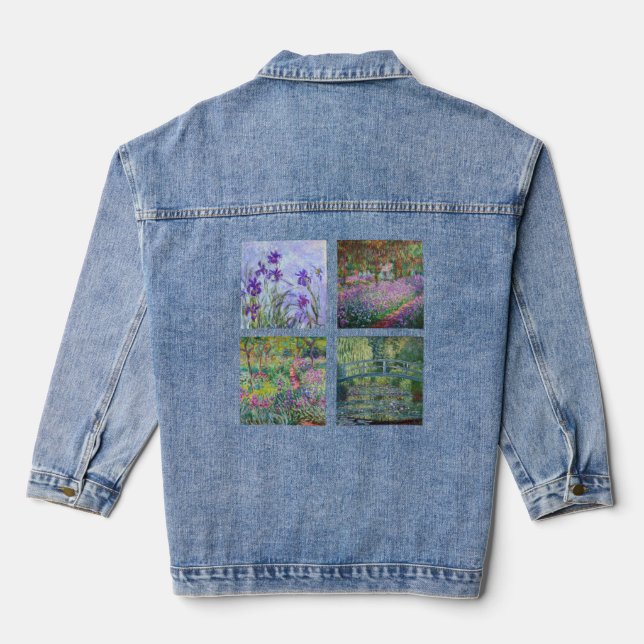 Claude Monet - Auswahl von Giverny Masterpiece Jeansjacke (Rückseite)