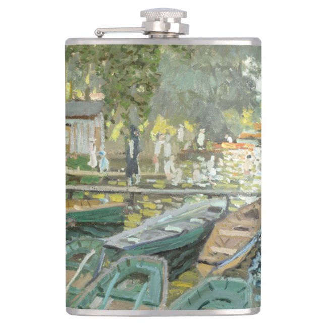 Claude Monet. Bathers in La Grenouillère Flachmann (Vorderseite)