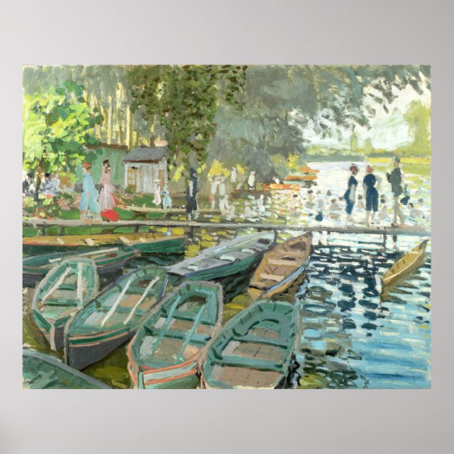 Claude Monet. Bathers in La Grenouillère Poster (Vorne)