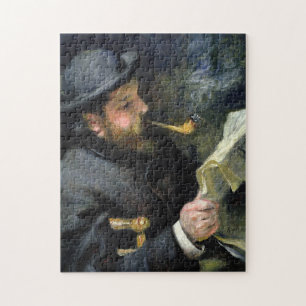 Claude Monet beim Lesen - Pierre Auguste Renoir