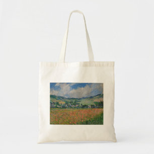 Claude Monet beim Malen, Mohnfeld bei Giverny Tragetasche