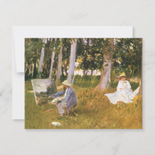 Claude Monet beim Malen, Waldrand von Sargent