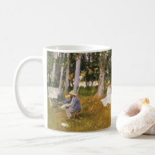 Claude Monet beim Malen, Waldrand von Sargent Kaffeetasse