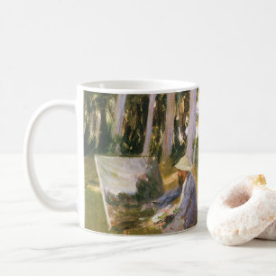 Claude Monet beim Malen, Waldrand von Sargent Kaffeetasse