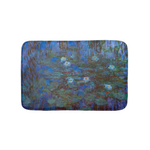 Claude Monet - Blaue Seerosen Badematte