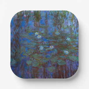 Claude Monet - Blaue Seerosen Pappteller