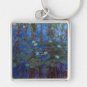 Claude Monet - Blaue Seerosen Schlüsselanhänger