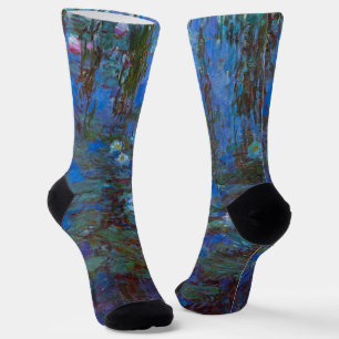 Claude Monet - Blaue Seerosen Socken