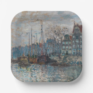 Claude Monet - Blick auf Amsterdam Pappteller