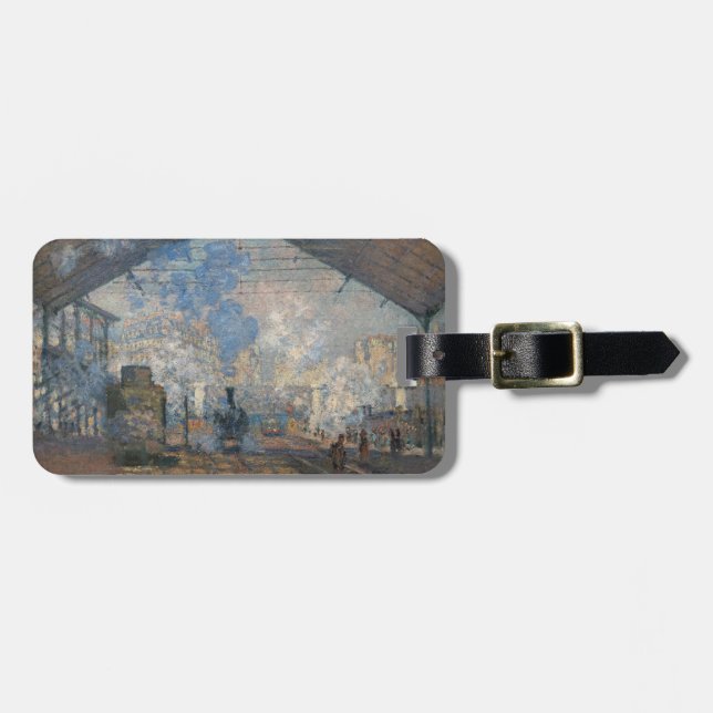 Claude Monet - Blick auf den Bahnhof Saint-Lazare Gepäckanhänger (Vorderseite horizontal)