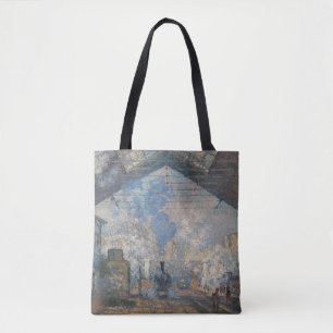 Claude Monet - Blick auf den Bahnhof Saint-Lazare Tasche
