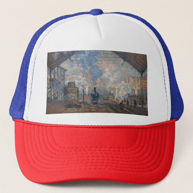 Claude Monet - Blick auf den Bahnhof Saint-Lazare Truckerkappe (Vorderseite)