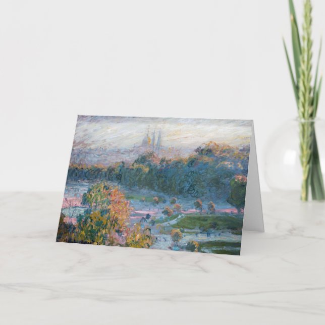Claude Monet - Blick auf die Tuilerien, Studie Karte (Vorderseite)
