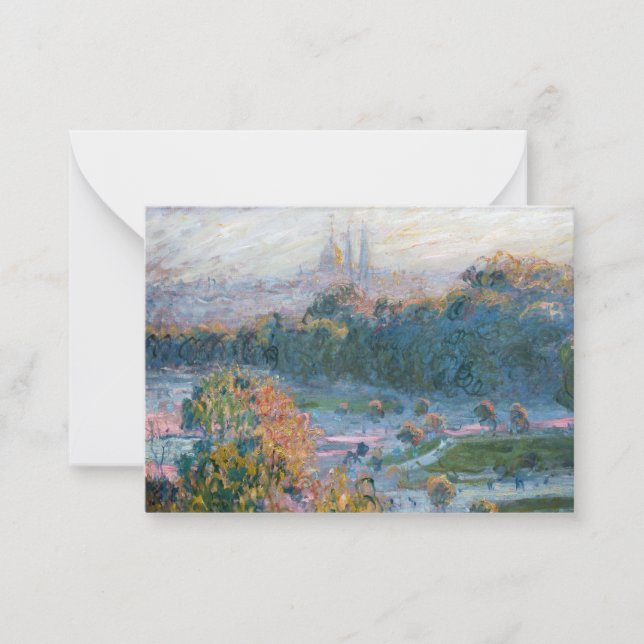 Claude Monet - Blick auf die Tuilerien, Studie Mitteilungskarte (Vorderseite)