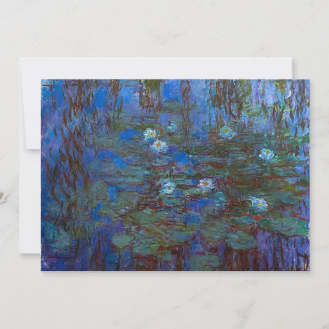 Claude Monet - Blue Water Lilies Einladung (Vorderseite)