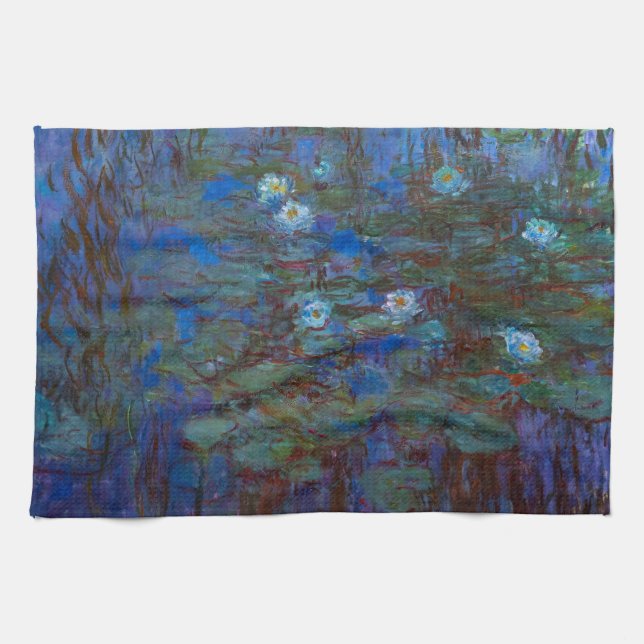 Claude Monet - Blue Water Lilies Geschirrtuch (Horizontal)