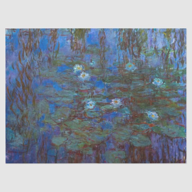 Claude Monet - Blue Water Lilies Seidenpapier (Vorderseite)