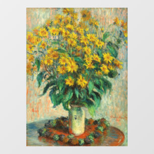 Claude Monet - Blume zu Jerusalem Artichoke Fensteraufkleber
