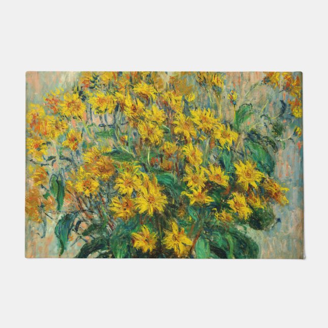Claude Monet - Blume zu Jerusalem Artichoke Fußmatte (Vorderseite)
