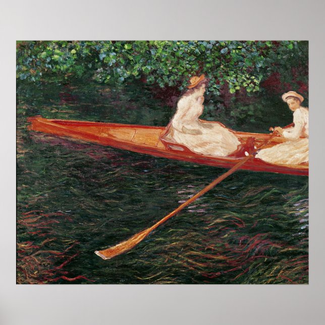 Claude Monet | Boating on the river Epte Poster (Vorne)