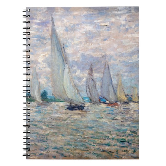 Claude Monet - Boats Regatta bei Argenteuil Notizblock (Vorderseite)