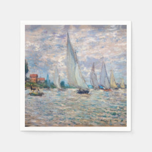 Claude Monet - Boats Regatta bei Argenteuil Serviette