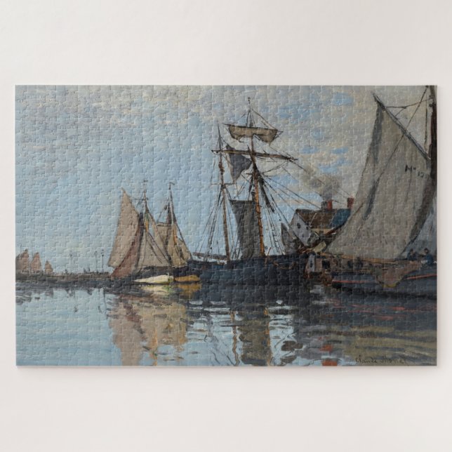 Claude Monet Boote im Hafen von Honfleur (Horizontal)