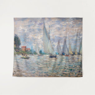 Claude Monet - Boote Regatta in Argenteuil Wandteppich