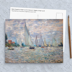 Claude Monet - Bootsregatta in Argenteuil Postkarte