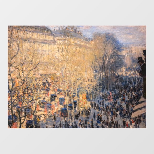 Claude Monet - Boulevard des Capucines in Paris Fensteraufkleber (Blatt)