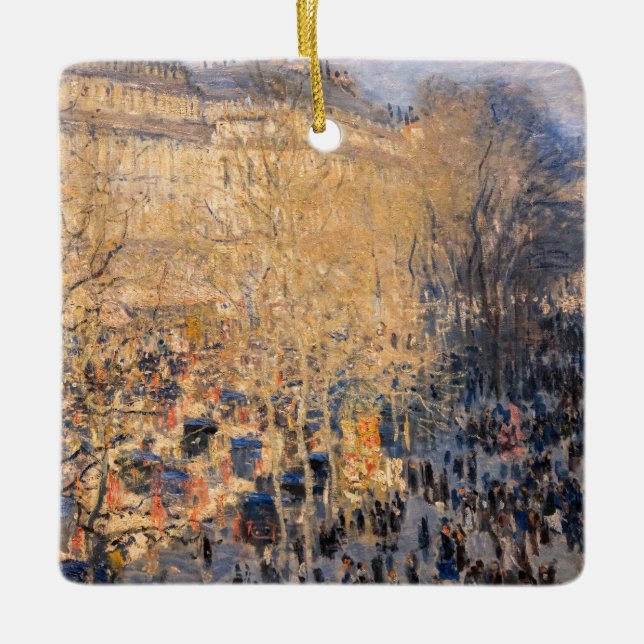 Claude Monet - Boulevard des Capucines in Paris Keramikornament (Vorderseite)