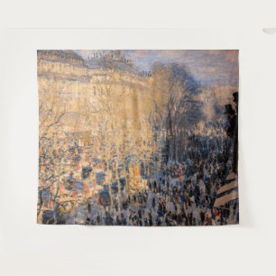 Claude Monet - Boulevard des Capucines in Paris Wandteppich