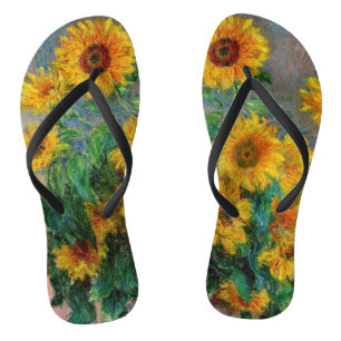Claude Monet - Bouquet der Sonnenblumen Flip Flops
