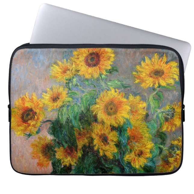 Claude Monet - Bouquet der Sonnenblumen Laptopschutzhülle (Vorderseite)