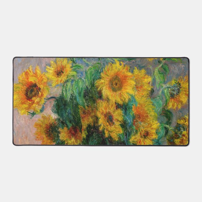 Claude Monet - Bouquet der Sonnenblumen Schreibtischunterlage (Vorderseite)