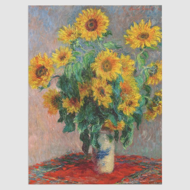 Claude Monet - Bouquet der Sonnenblumen Seidenpapier (Von Creator hochgeladen)