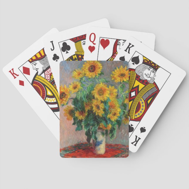 Claude Monet - Bouquet der Sonnenblumen Spielkarten (Rückseite)