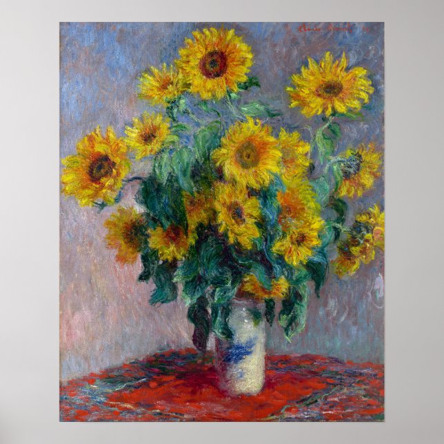 Claude Monet Bouquet of Sunflowers Poster (Vorne)