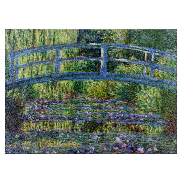 Claude Monet: Brücke über einem Teich der Schneidebrett (Vorderseite)