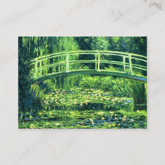 Claude Monet: Brücke über einem Teich der Visitenkarte (Vorderseite)