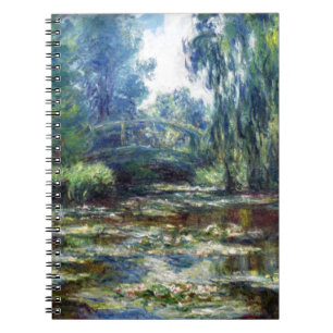 Claude Monet-Brücke über Wasser-Lilien-Teich Notizblock