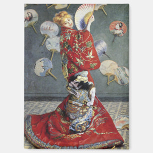Claude Monet Camille in Rotem Japanischen Kimono K Magnet