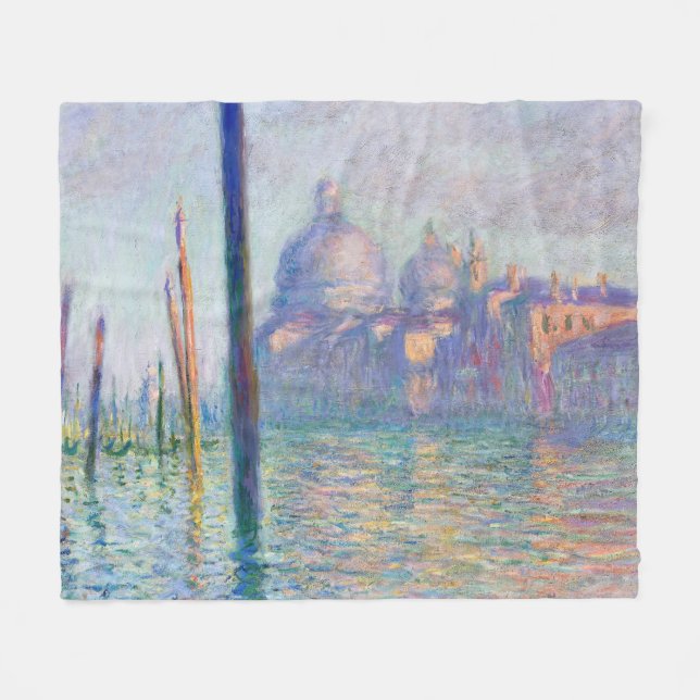 Claude Monet - Canal Grande, Venedig Fleecedecke (Vorderseite (Horizontal))