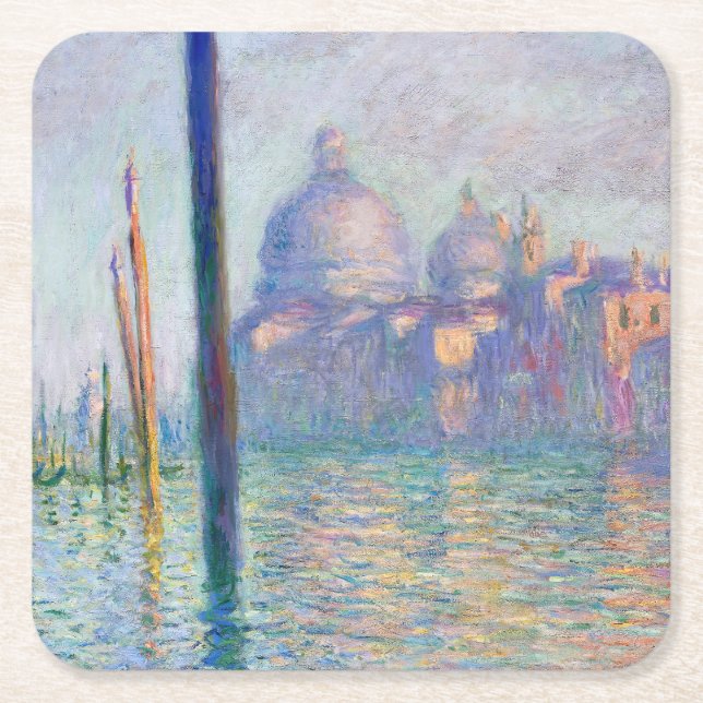 Claude Monet - Canal Grande, Venedig Rechteckiger Pappuntersetzer (Vorderseite)