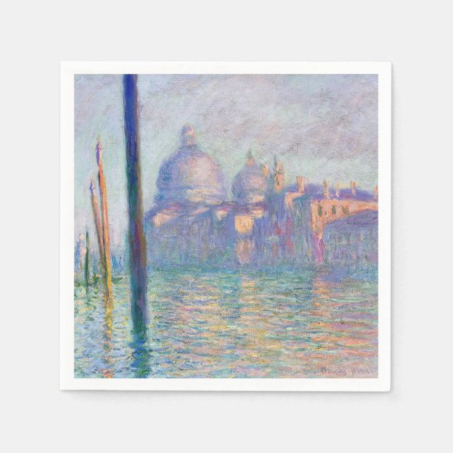 Claude Monet - Canal Grande, Venedig Serviette (Vorderseite)