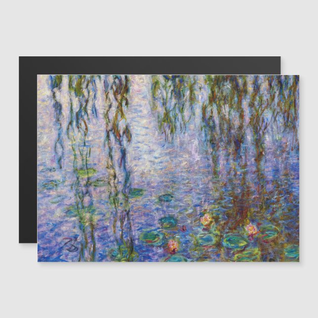 Claude Monet - Carte magnétique des nappes d'eau (Devant / Derrière)