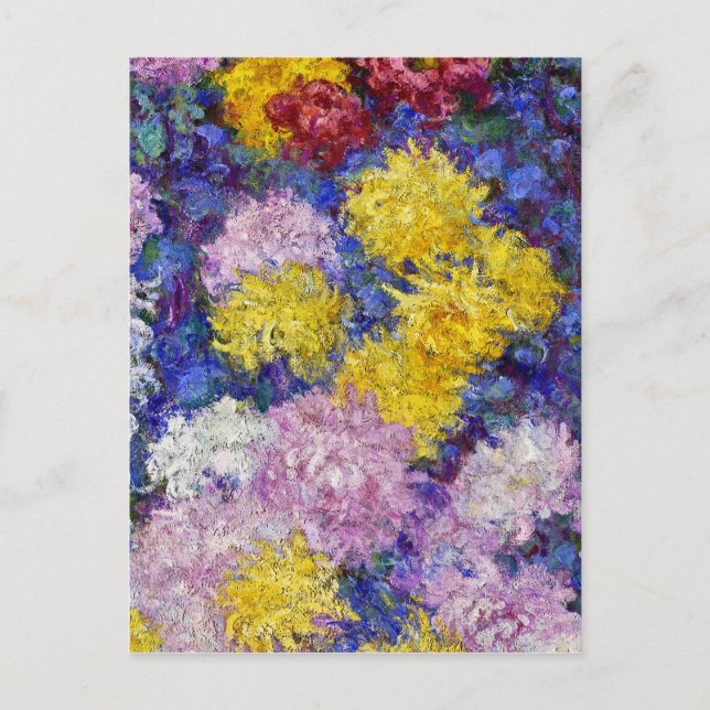 Claude Monet - Chrysanthemen Postkarte (Vorderseite)
