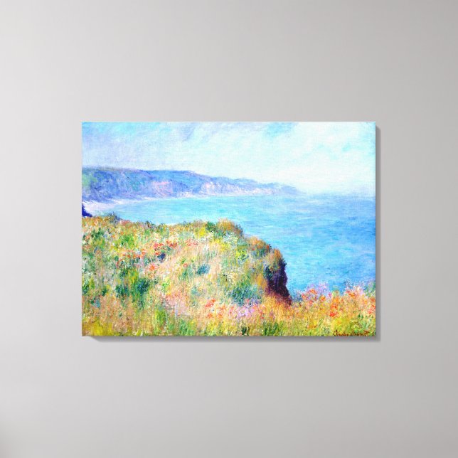 Claude Monet: Cliff in der Nähe von Pourville Leinwanddruck (Vorderseite)